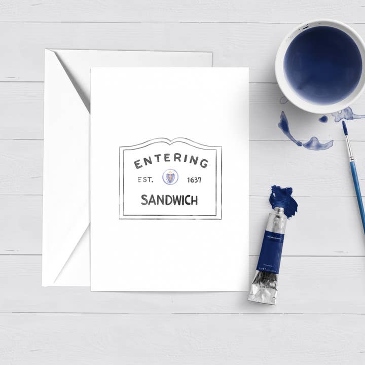 Entering Sandwich Cape Cod Watercolor Boxed Card Set for wholesale by WonderfullyWrittenCo