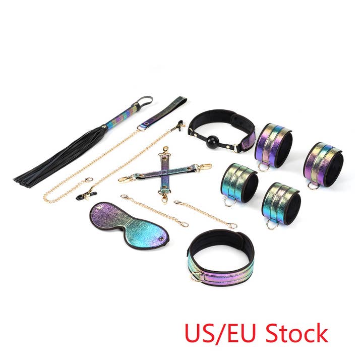 Vivid Rainbow 8pcs Set- Purple Glossy Soft Bondage Set for wholesale by Liebe Seele