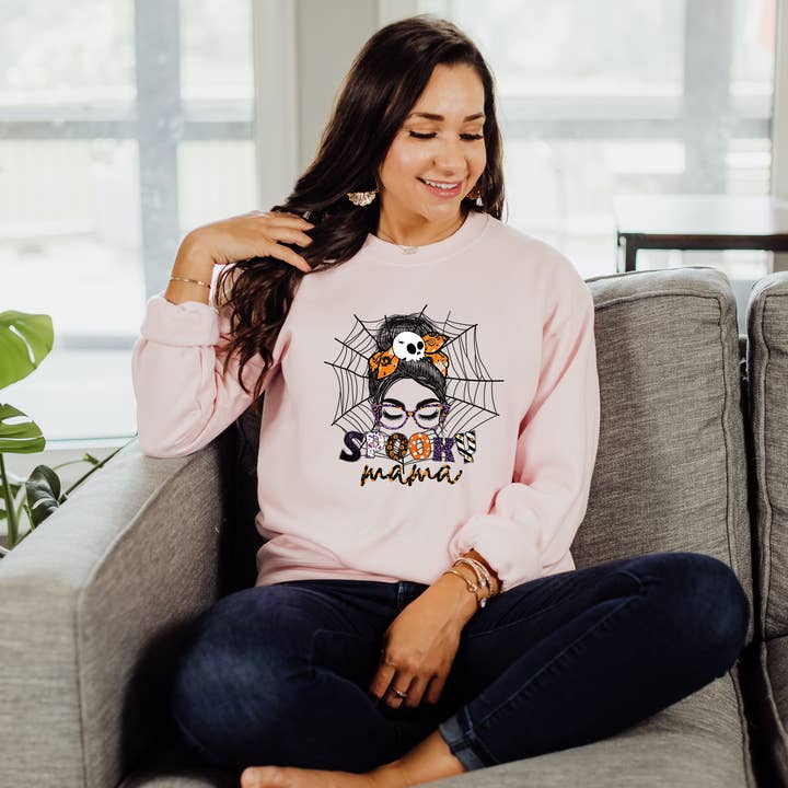 Camisa Spooky Mama por atacado de SimplyAbloom