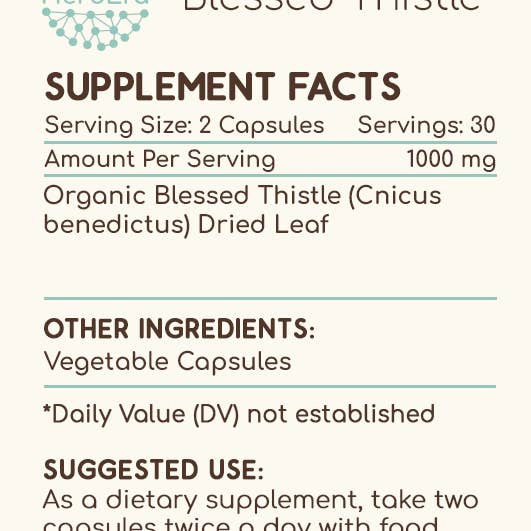 HerbEra - Wholesale Oral Supplement/Vitamin - Blessed Thistle Capsules1