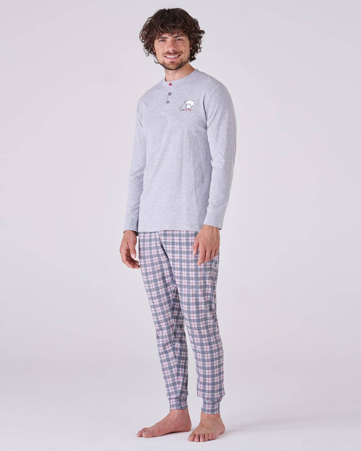 Pigiamiamoci - Wholesale Sleepwear Set - Men's - Men's Long Pajamas - "Cook"