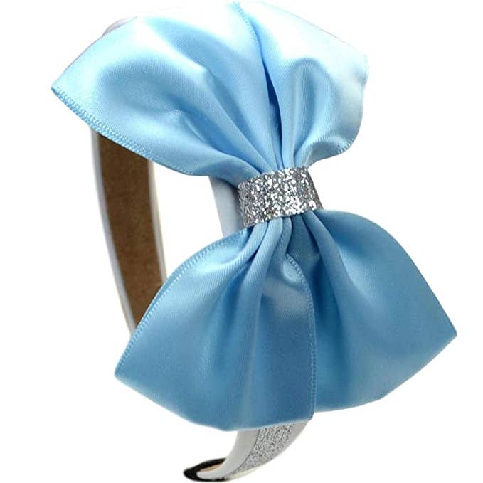 Funny Girl Designs - Venta al por mayor Cinta para el pelo - Niños - Diadema con lazo de satén brillante inspirada en Cenicienta