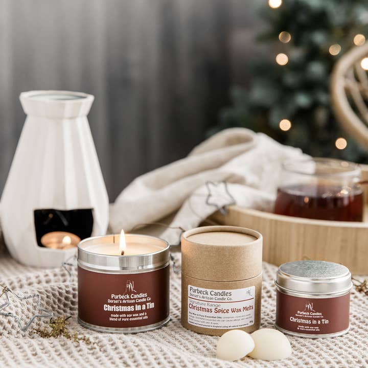 Purbeck Candles - Wholesale Jar/Filled Candle - Signature Range - Christmas In A Tin1