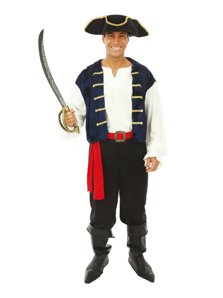 Pirate Costume - Blue - Adult Male - S/M for wholesale by P'tit Clown