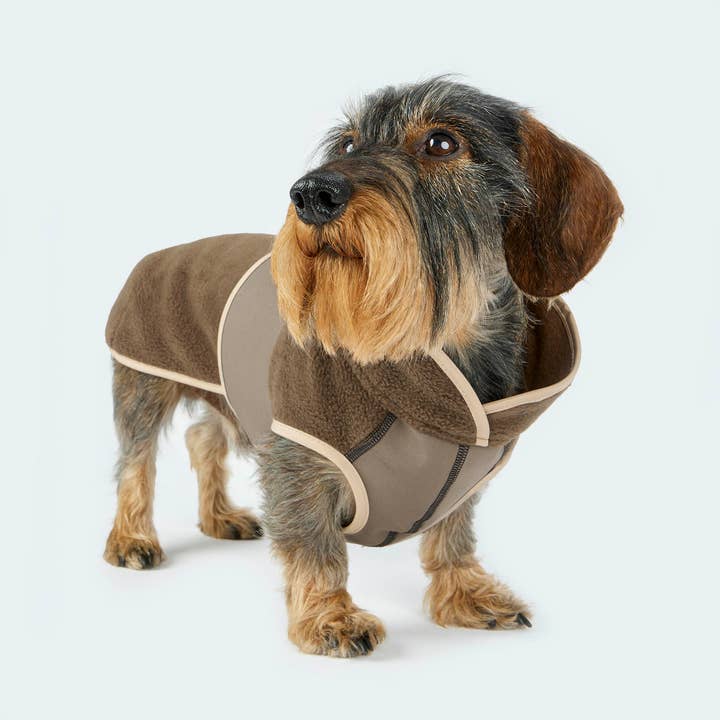 Hondenjas fleece bruin voor wholesale door Leopold's Finest for dogs