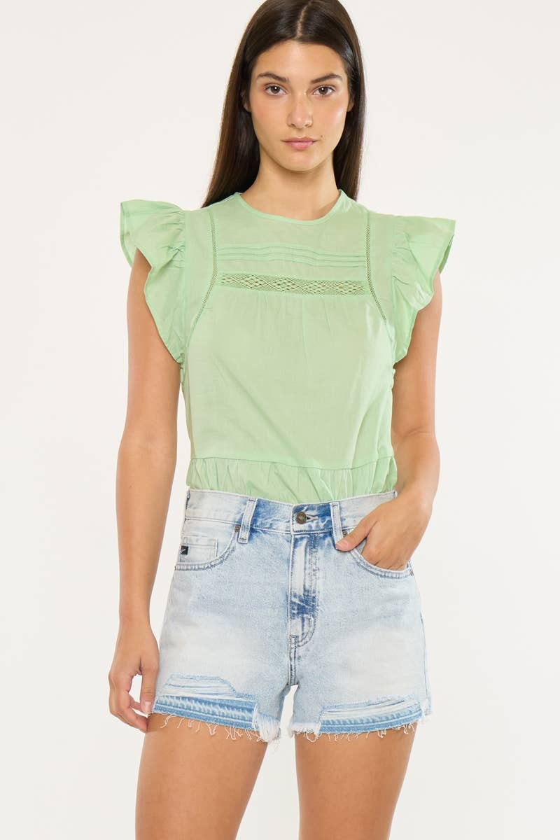 LIGHT OPEN PACK HIGH RISE DENIM SHORTS-KC9268L for wholesale on Faire0