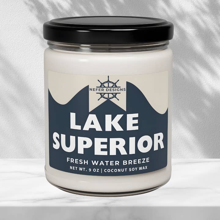 Nefer Designer Candles & Home Decor - Wholesale Jar/Filled Candle - Lake Superior Candle – Great Lakes-Inspired Gift3