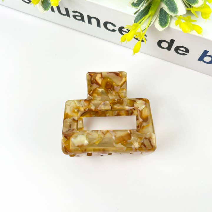 TheDivaSoap - Wholesale Hair Clip - Women's - Square Acetate Hair Clip, Spring and Autumn Claw Clip4