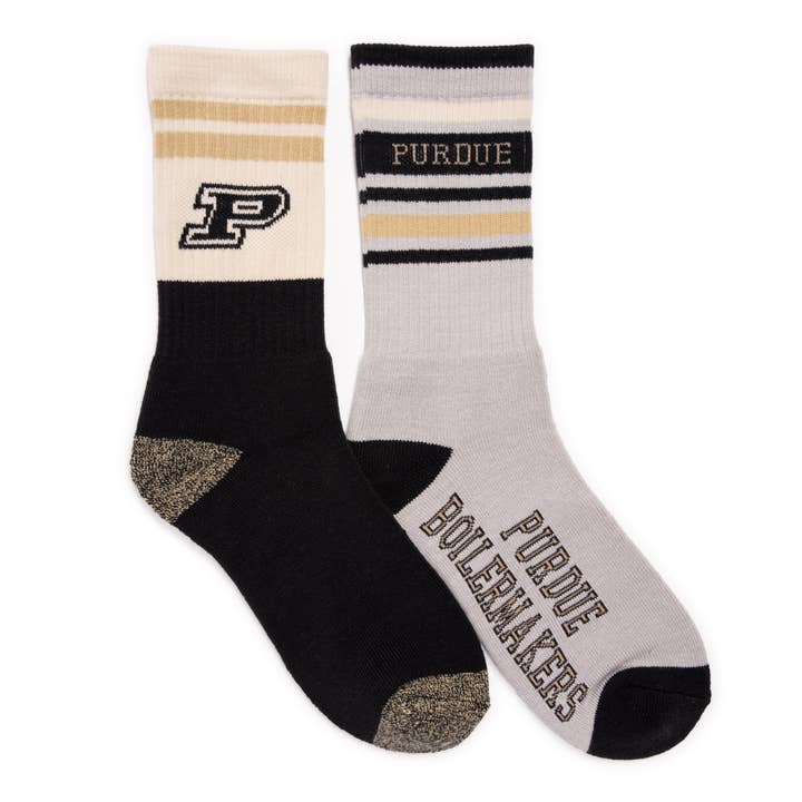 Muk Luks - Wholesale Socks - Unisex - Purdue GameDay Unisex Crew Socks 2 Pack3