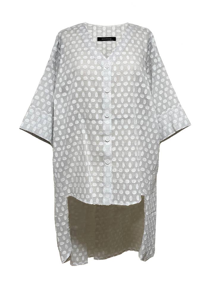 Italy Sheer Cotton Dot Shirt for wholesale by EUNJUKOH