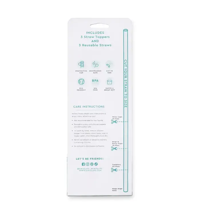 Swig Life - Wholesale Drinking Straw - Book Club Straw Topper Set2