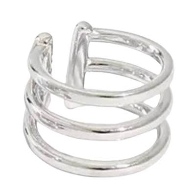 Three Tiered Sterling Silver Ear Cuff for wholesale by Jak & Fox