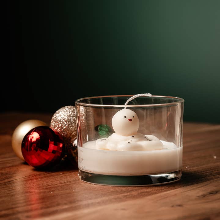 Allure CA - Wholesale Jar/Filled Candle - Melted Snowman in a Jar Candle - Christmas 6