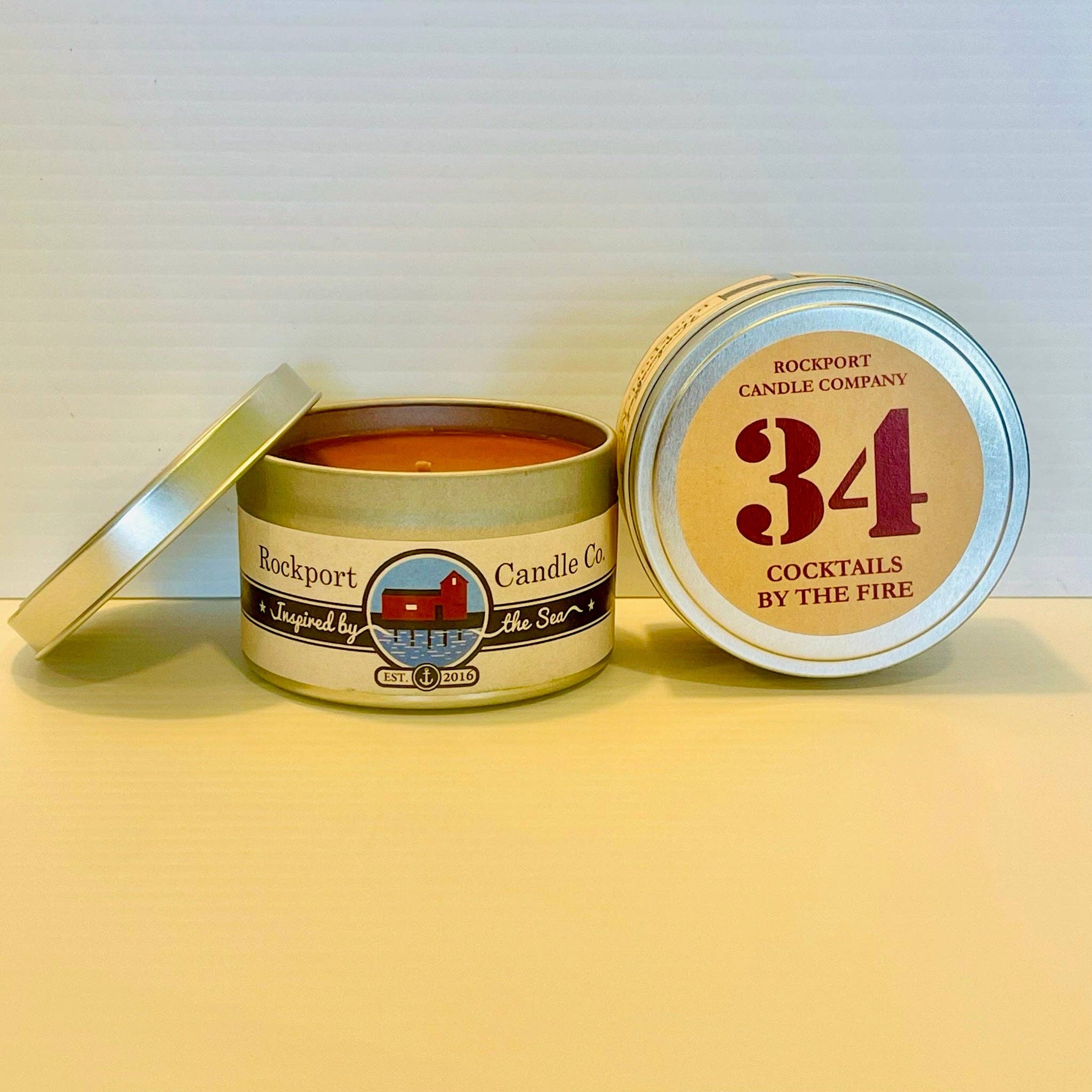Rockport Candle Company - Wholesale Jar/Filled Candle - 34 Cocktails by the Fire Candle2