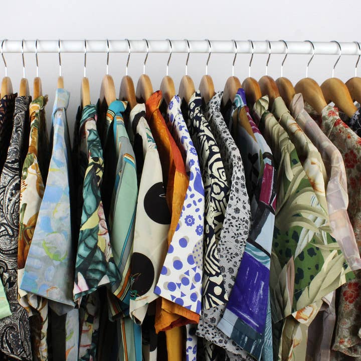 Sun's Out! - Wholesale Button Down Shirt - Women's - Vintage Short-Sleeve Button Up Blouse - Original Length8