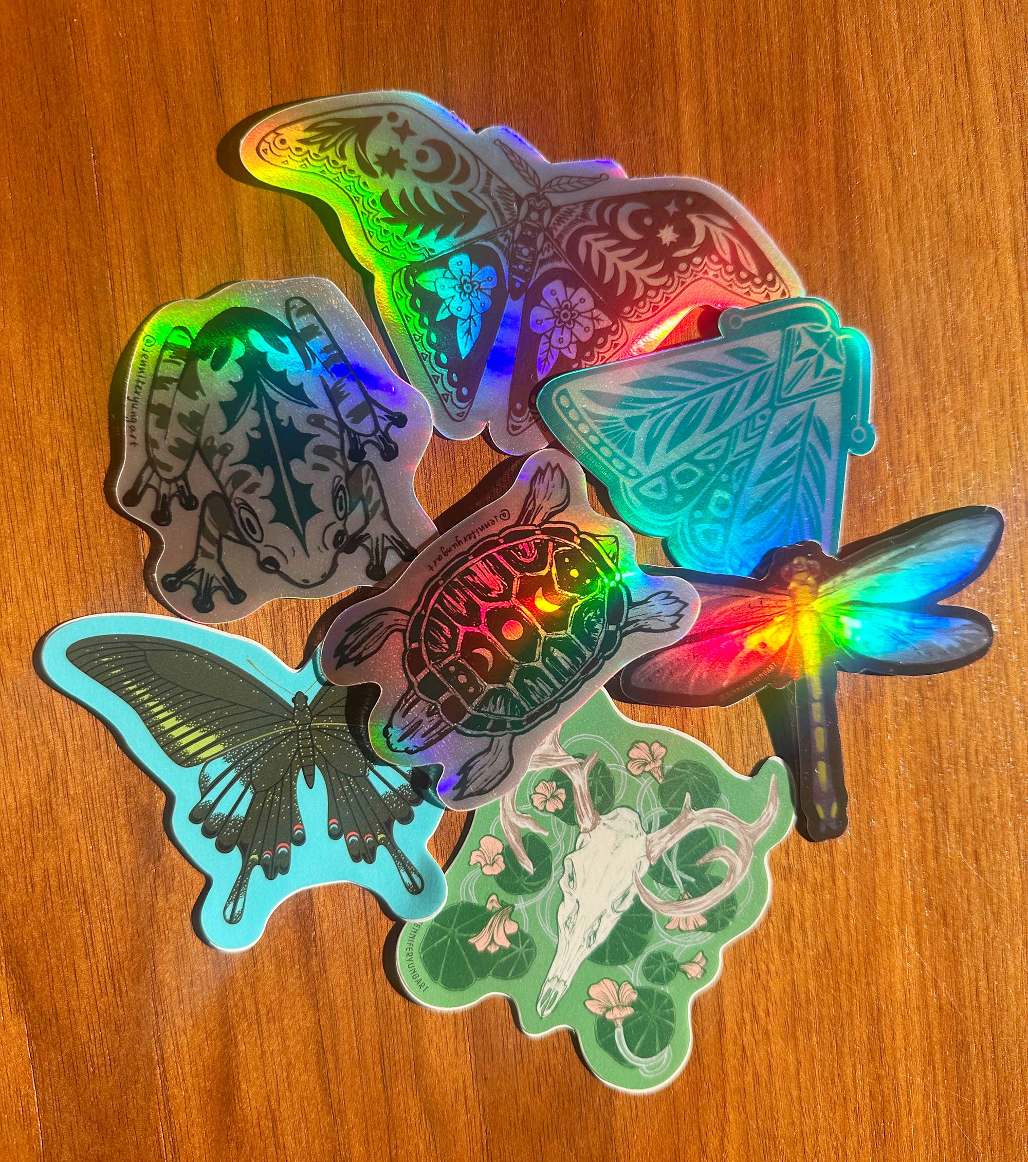 Jennifer Yung Art - Wholesale Sticker - Mystical Creatures & Insects Holographic Sticker Set8