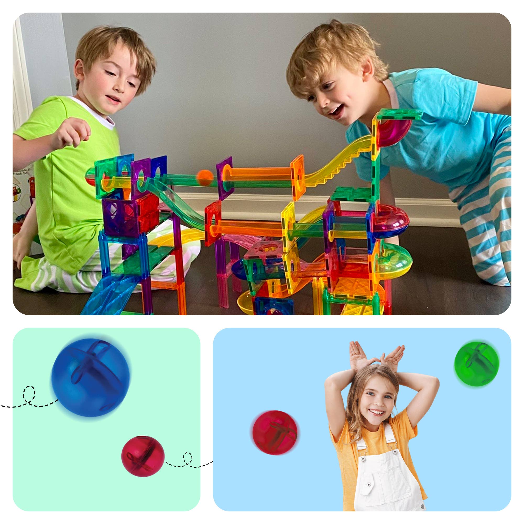 PicassoTiles - Wholesale Bouwset - Kinderen - PicassoTiles Magnetische Knikkerbaan Set5