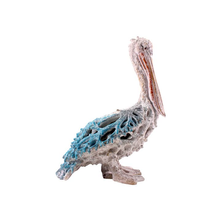 35cm Standing Pelican with with Coral Design for wholesale by Cubby House by Malmar
