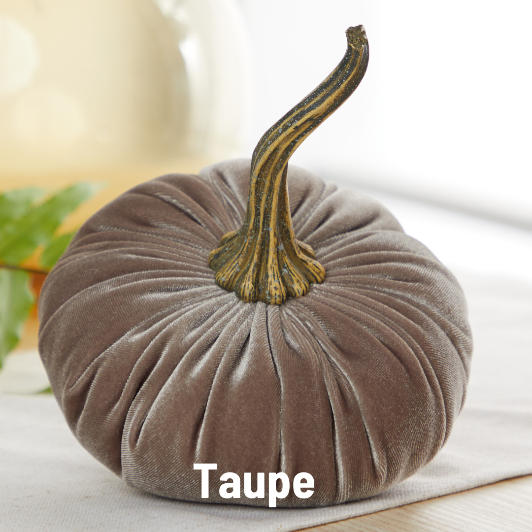 Your Heart's Content - Wholesale Decorative Tabletop Object - Pumpkin Large Velvet, Fall Mantel Decor, Halloween Table34