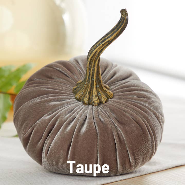 Your Heart's Content - Wholesale Decorative Tabletop Object - Pumpkin Large Velvet, Fall Mantel Decor, Halloween Table34