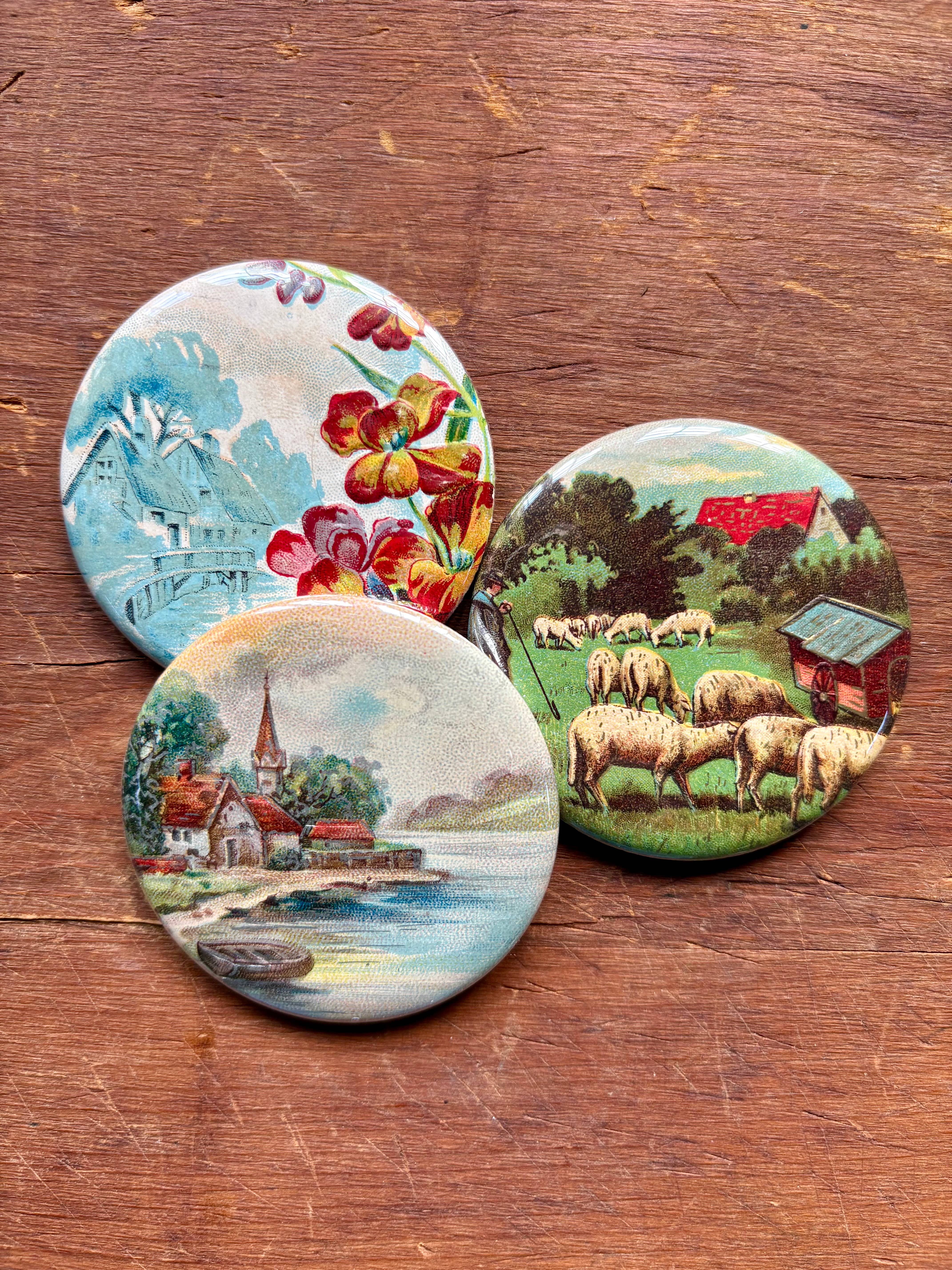 joeyfivecents - Wholesale Compact Mirror - Pocket Mirrors - flowers, cottagecore valentines mothers day8