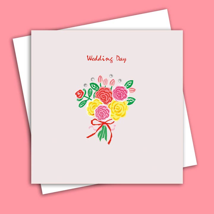 Biglietto di nozze - Mazzo di fiori per la vendita all'ingrosso da parte di Lou Mills