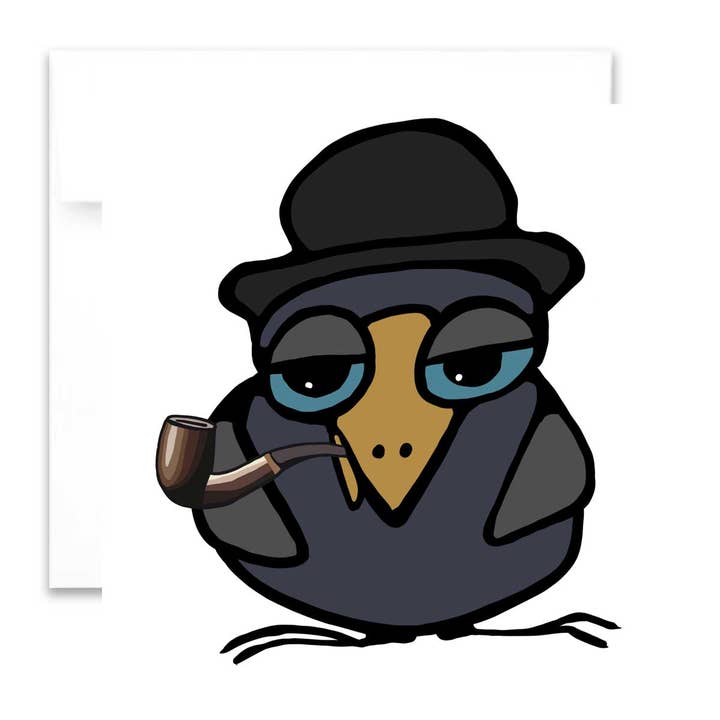 Greeting Card - Magritte Bird for wholesale by Unperfekt Studios