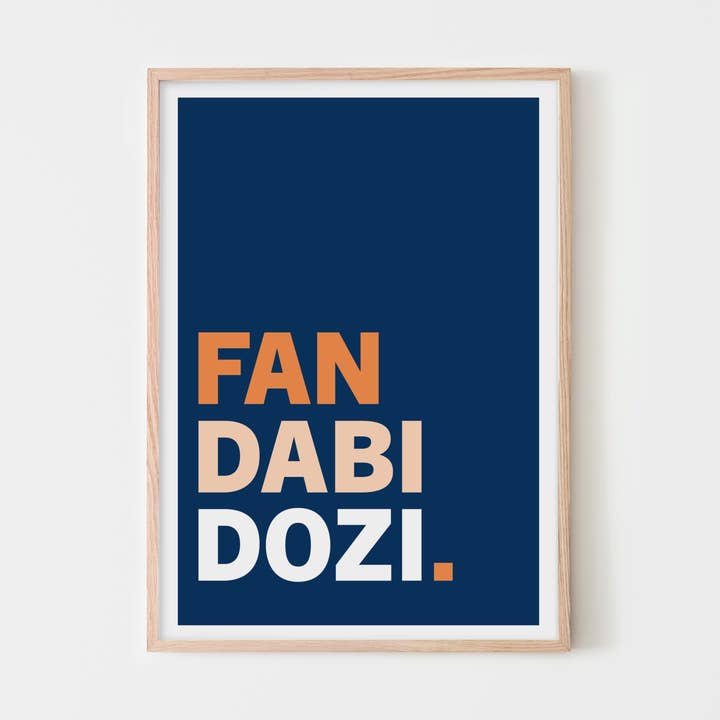 'Fan Dabi Dozi' Scottish Art Print for wholesale by Designed by Islay