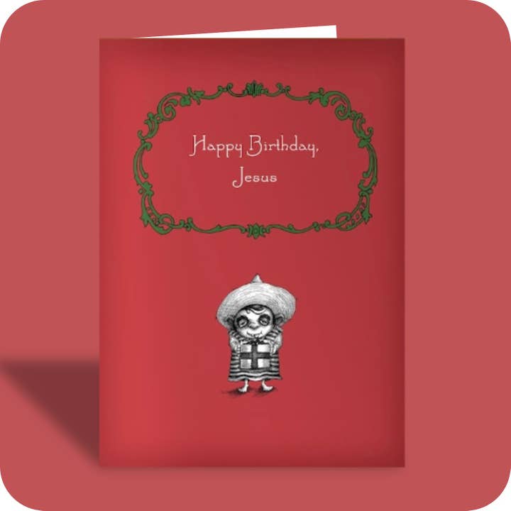#008 – Roligt julkort – Grattis på födelsedagen, Jesus för wholesale av Bald Guy Greetings