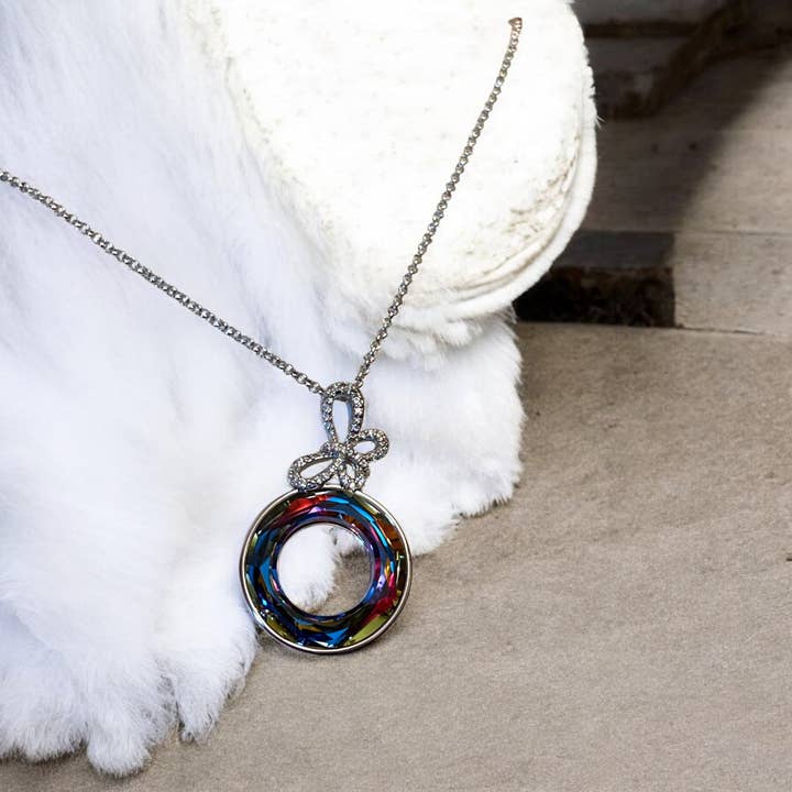 Anhänger "CRISTAL 9" versilbert tschechisches Kristall für den Großhandel von TOURMALYN