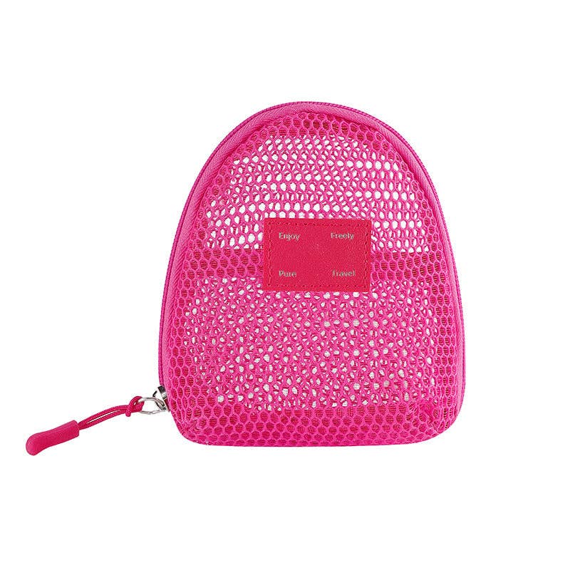 Dipped Shop – wholesale Make-up/cosmetic bag – Solid Color Mesh Mini Make Up Bags DP25C64227