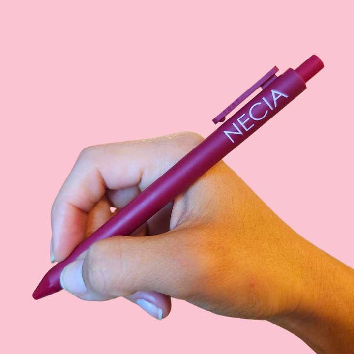 Necia Burgundy Ink Pen for wholesale by Ana Karen Loves Paper