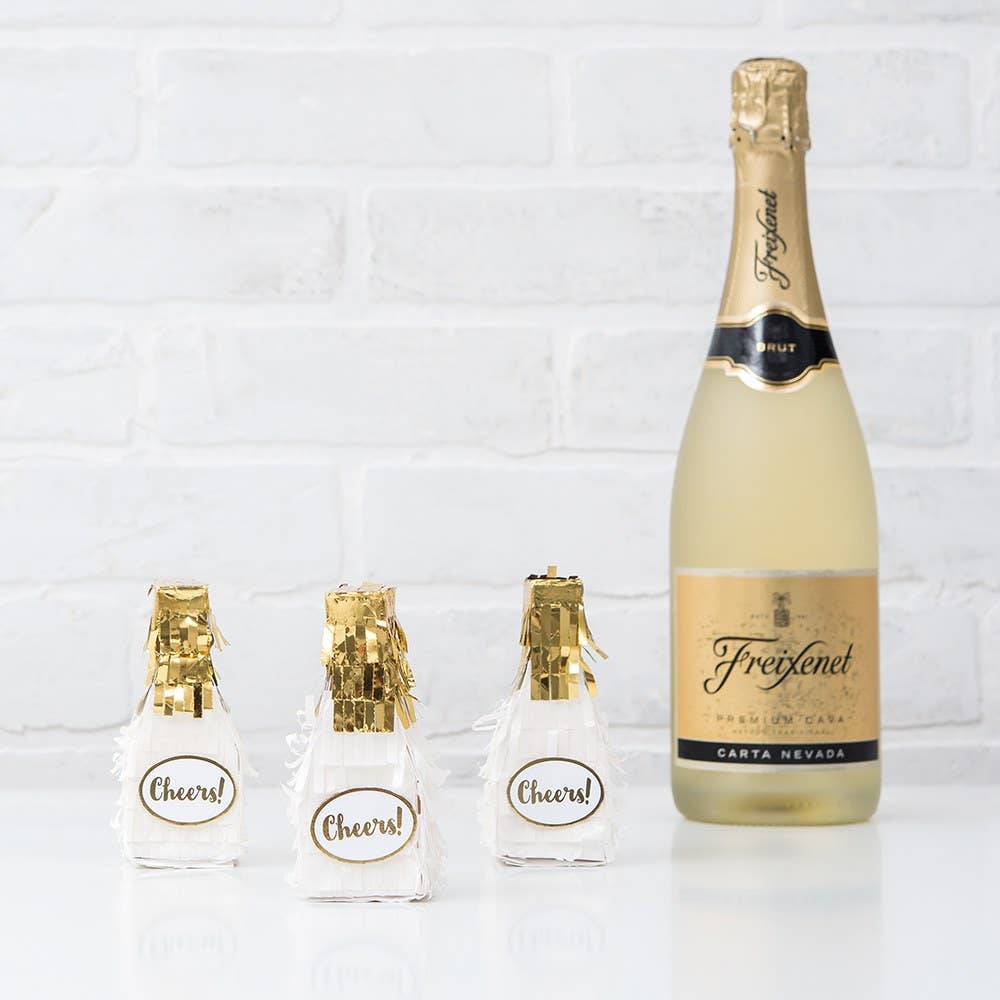 Weddingstar Inc. - Vendita all'ingrosso Borse/Scatole per gadget da festa - Scatola Bomboniera Mini Piñata a Forma di Bottiglia di Champagne1