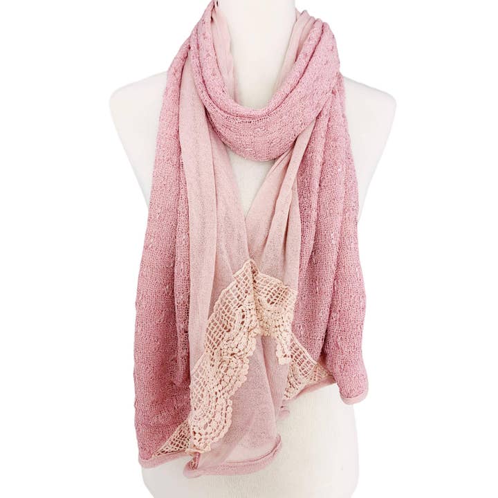 JC Sunny Fashion - Wholesale Scarf - Women's - JC23011 Sequin-Embellished Lace Scarf4