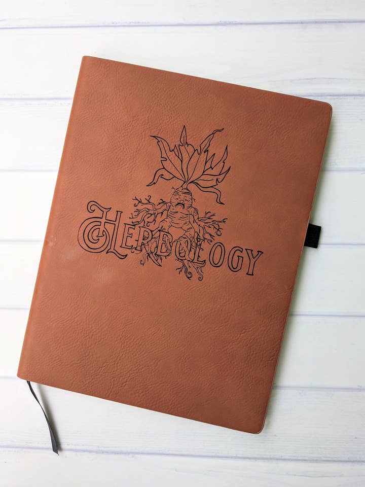Herbology - Witchcraft & Wizards - Vegan Leather Journal for wholesale by Emberglow Gaming