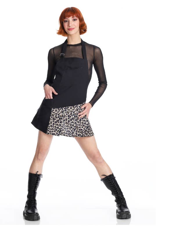 POMEZIA LEOPARD WORK APRON for wholesale by West Rose abbigliamento professionale