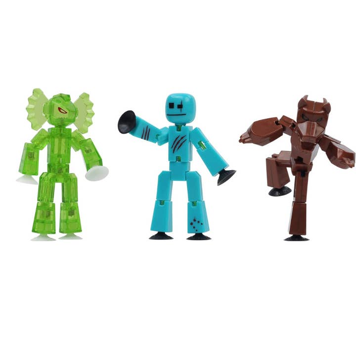Zing - Wholesale Toy Set - Kids - Zing StikBot Monsters Werewolf 3 Pack Posable Animation
