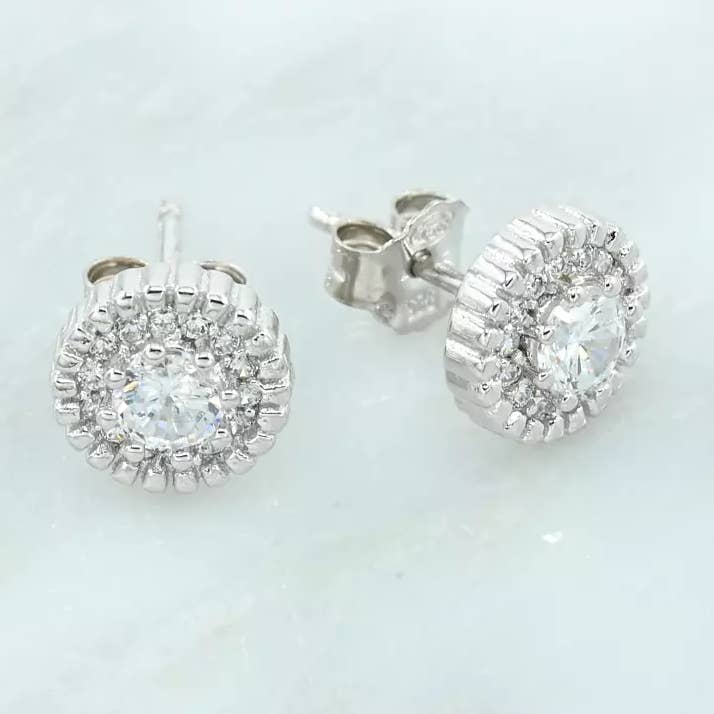 Øreringe med brillanter 925 sterling sølv for engroshandel hos MagJewel