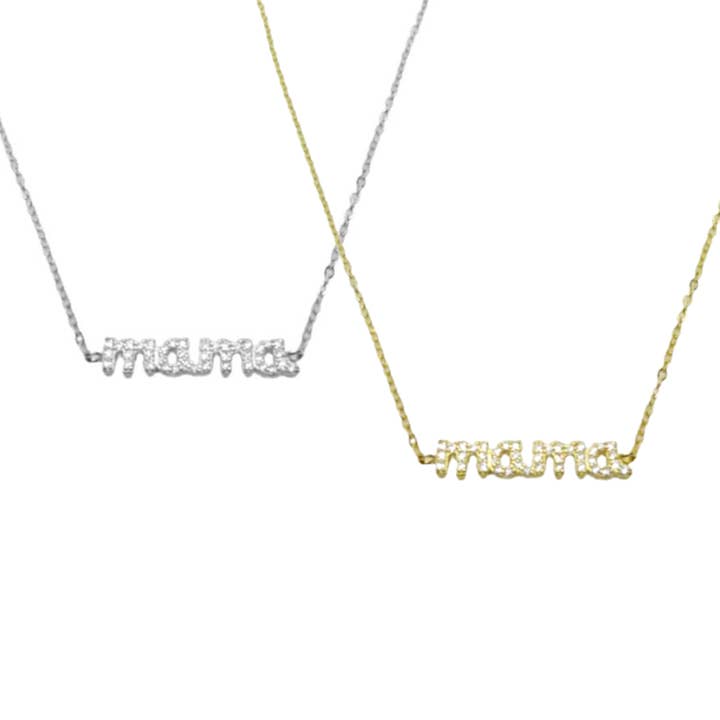 Collar CZ Diamond Mama para venta al por mayor de KIKICHIC