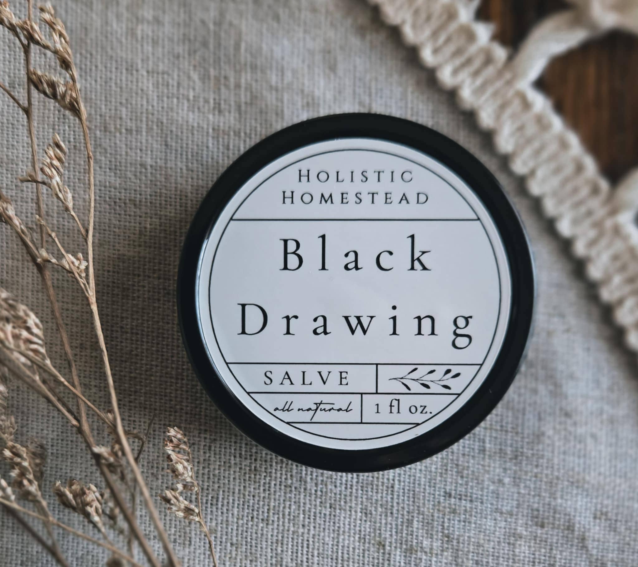 Holistic Homestead - Wholesale Healing Salve/Balm/Cream - Black Drawing Salve