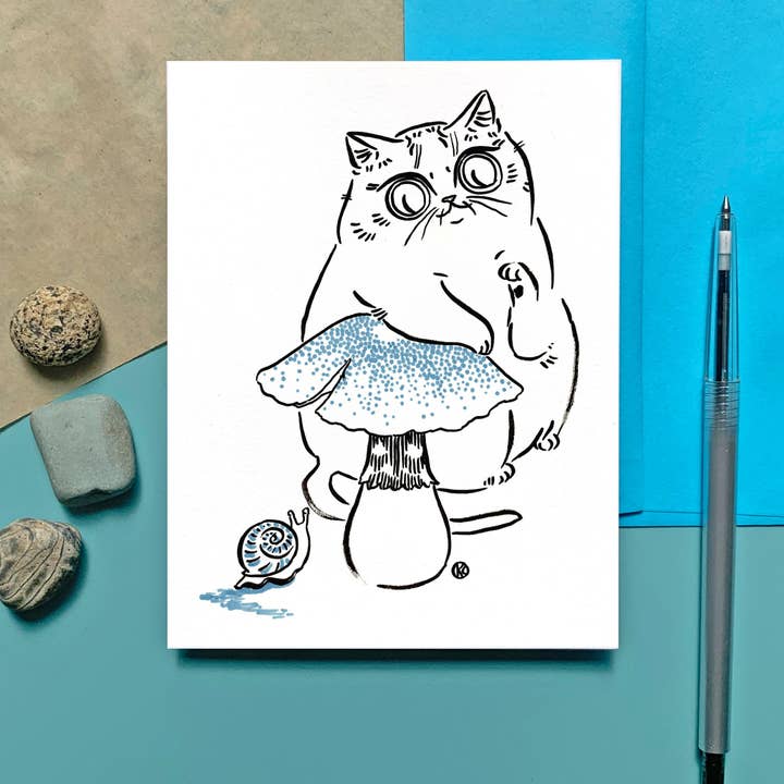 Hello Snail Card for wholesale by Paper Puffin