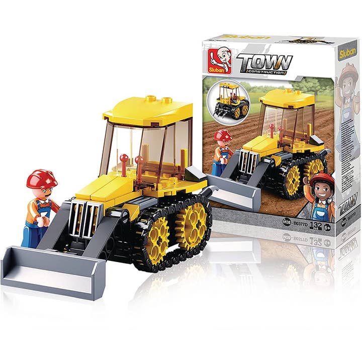 Texas Toy Distribution – Großhandel Verkaufsdisplay – Kind & Baby – 4-in-1 Bau-Traxcavator Baustein-Display-Set6