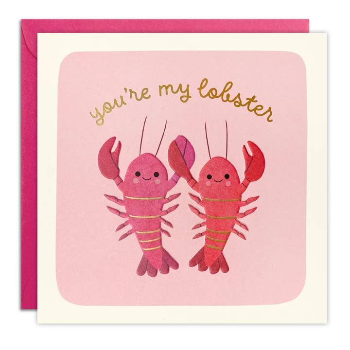 Tu es mon homard Carte de Saint-Valentin - Square Peg pour la vente par James Ellis