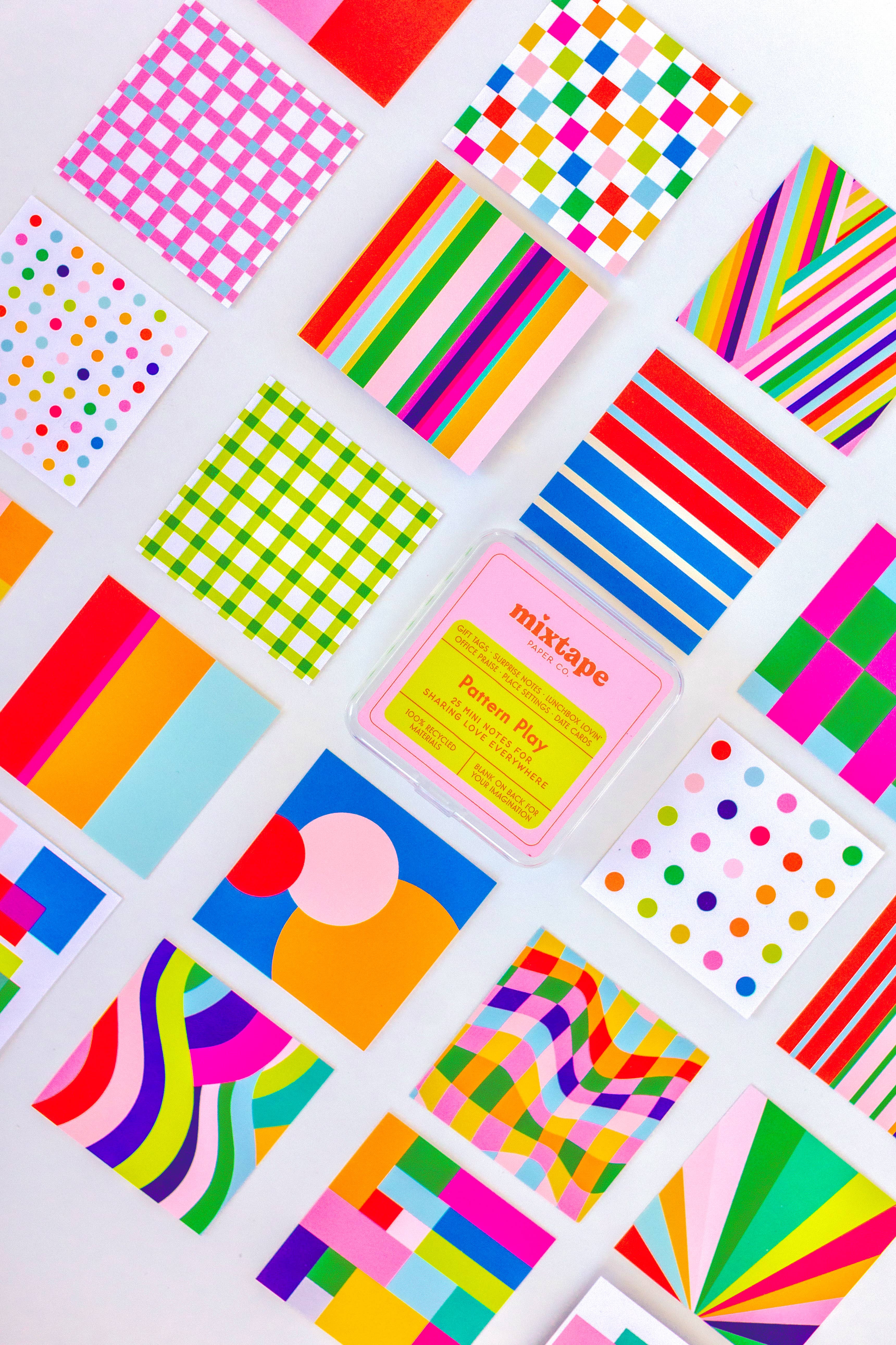 Mixtape Paper Co. - Wholesale Stationery/Notecard Set - PATTERN PLAY ✨ mini notes1