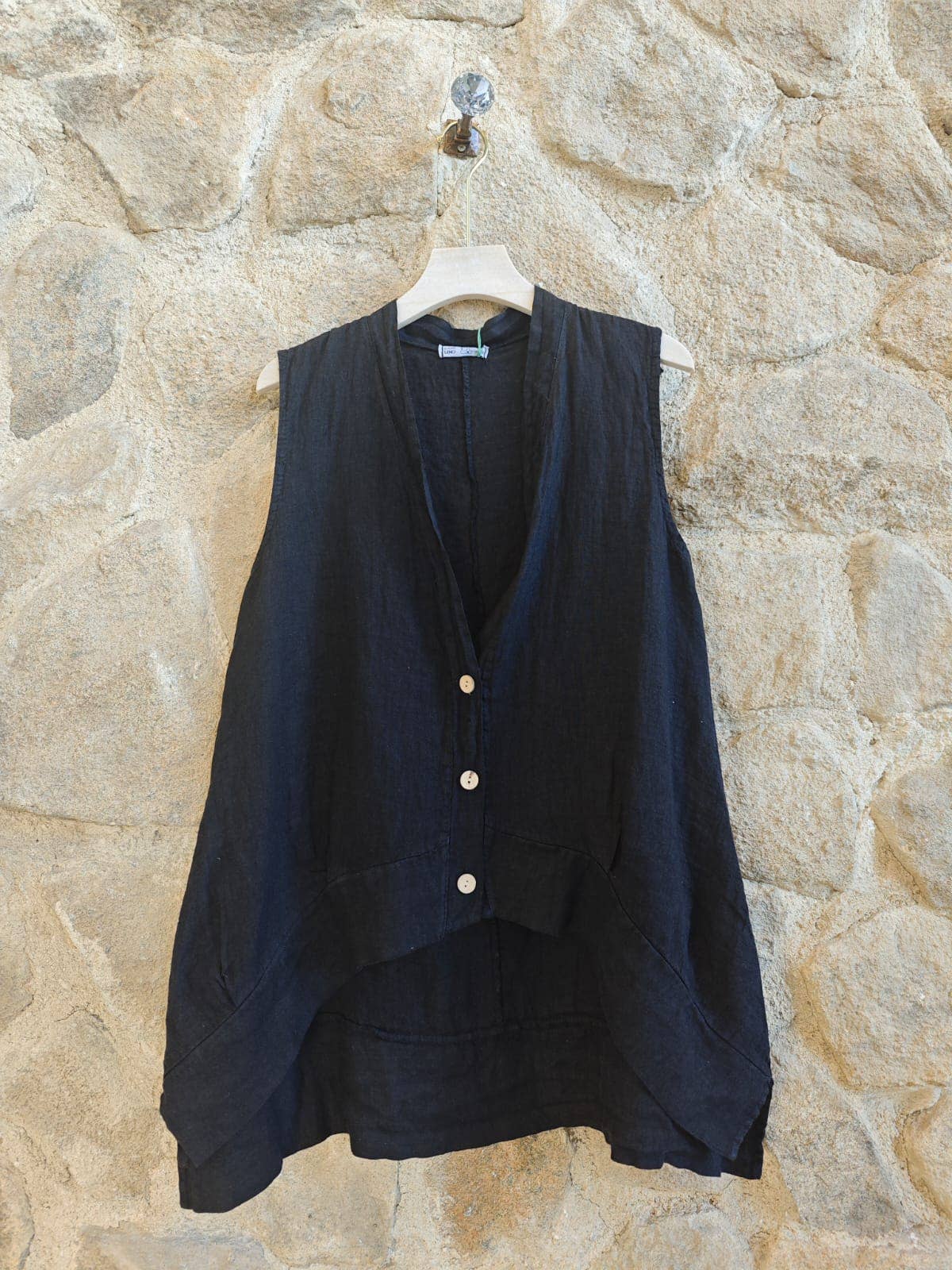 Linen & More - Wholesale Blouse - Dames - REF 83679 Mouwloze blouse 100% linnen5