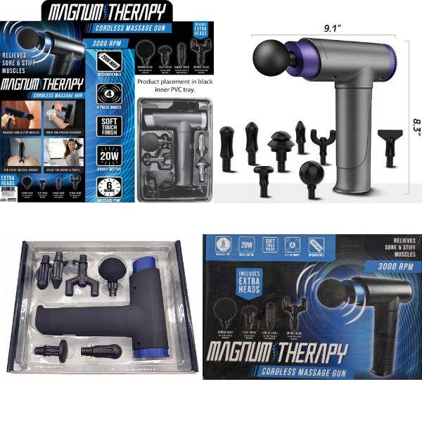 St. Louis Wholesale LLC - Wholesale Body Massager - Magnum Therapy - 20W Premium Cordless Massage Gun - Extra