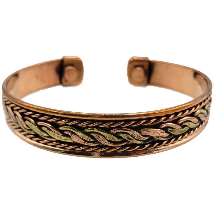 Treasure Jewelry - Wholesale Cuff Bracelet - Pure Copper Magnetic Bracelet Arthritis Pain Therapy11