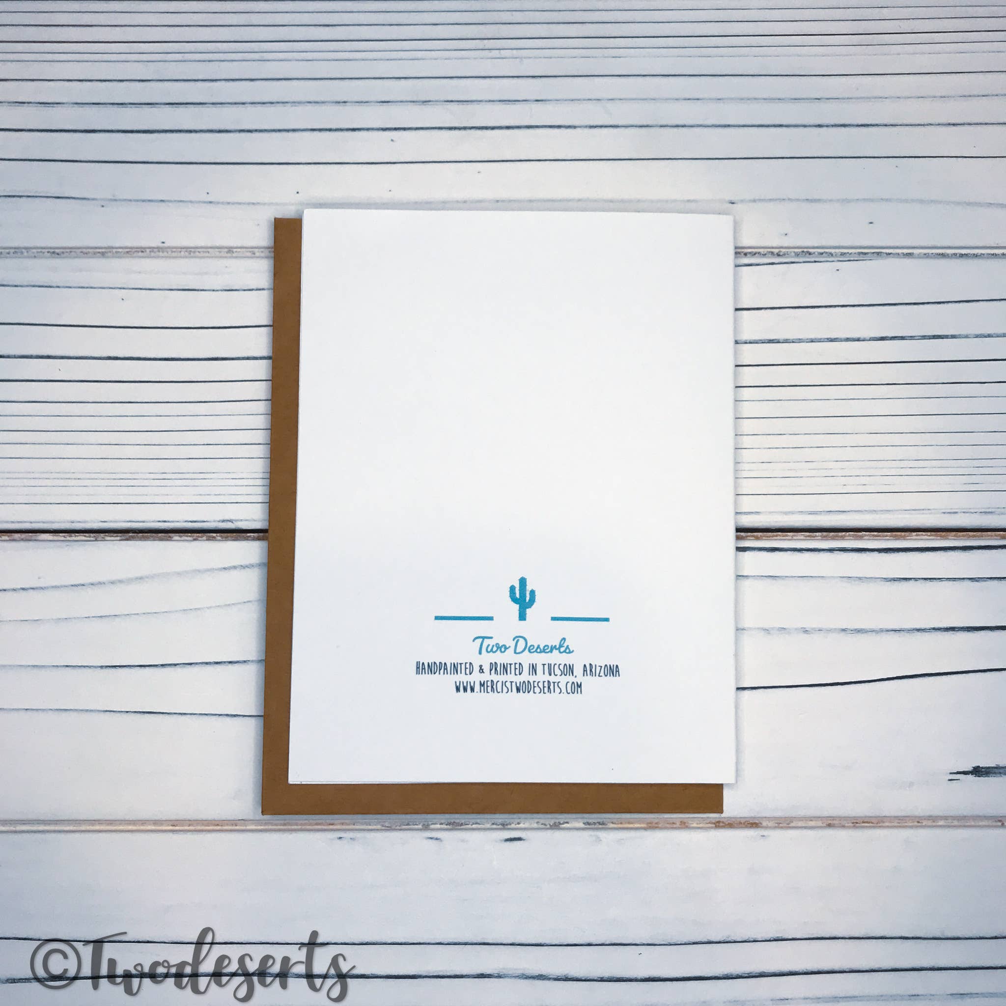 Two Deserts - Vendita all'ingrosso Biglietti di auguri generici - Biglietto d'auguri Joshua Tree National Park — Blank inside2
