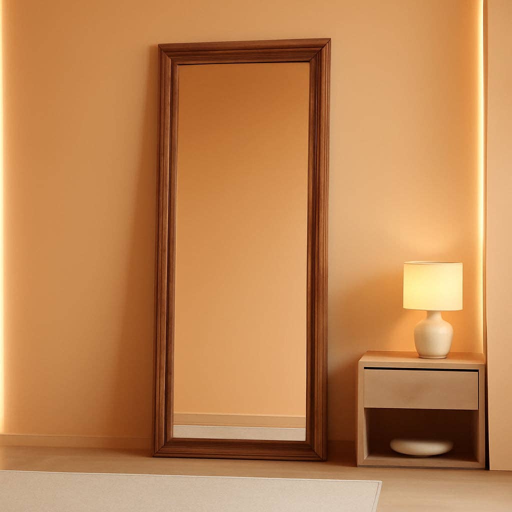 Rustic Farmhouse Full Length Mirror 64x21 Inch Wood Frame for wholesale on Faire0