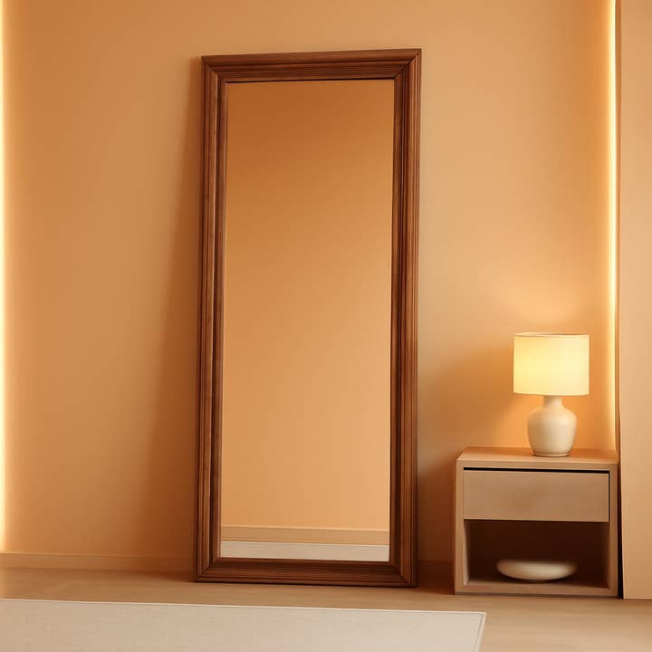 Rustic Farmhouse Full Length Mirror 64x21 Inch Wood Frame for wholesale on Faire